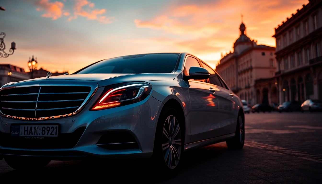 Luxury hire chauffeur Madrid providing premium transportation services in a stylish city setting.