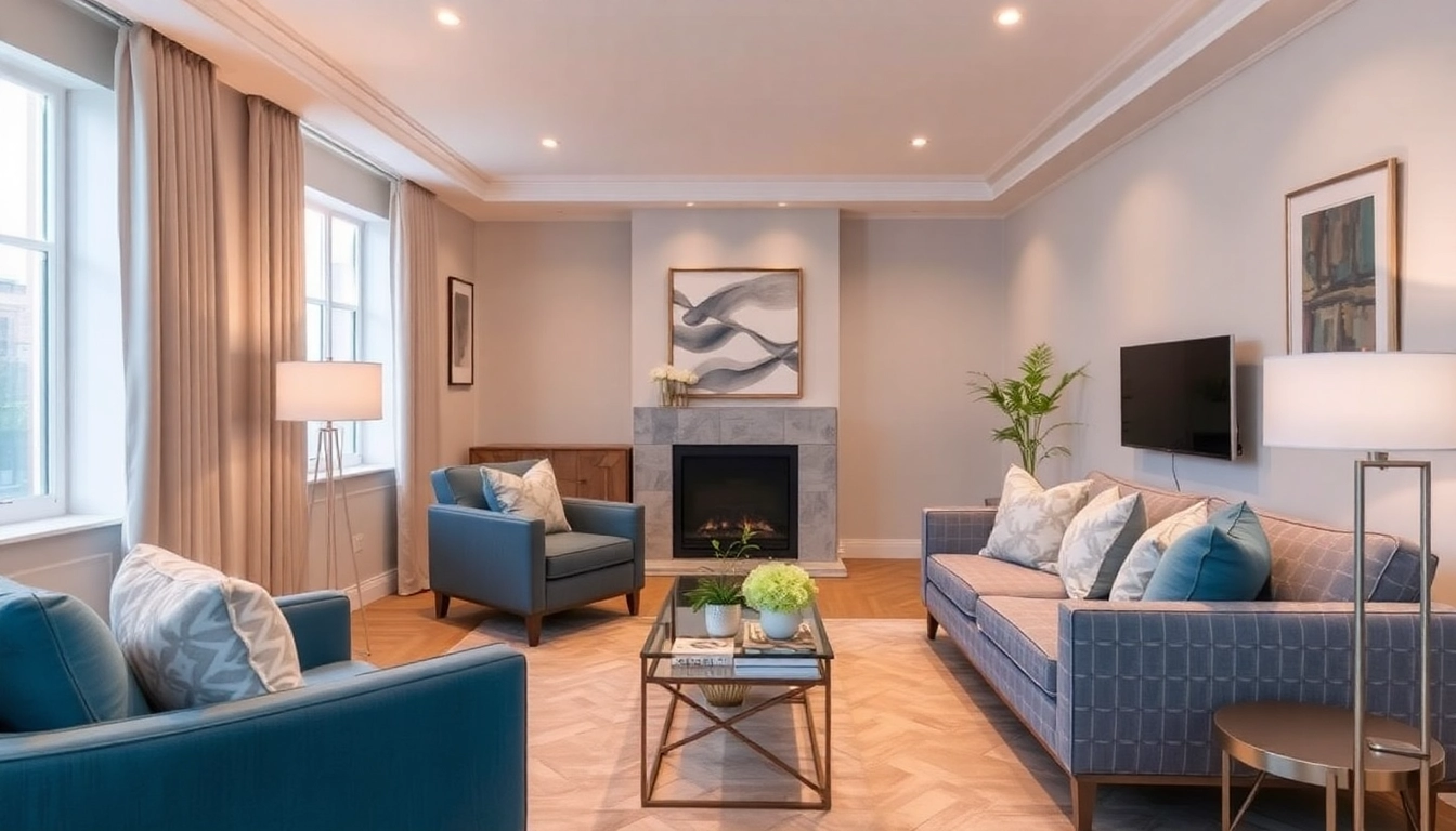 Experience the elegance of Bloomsbury Residences with its warm and inviting living room design.