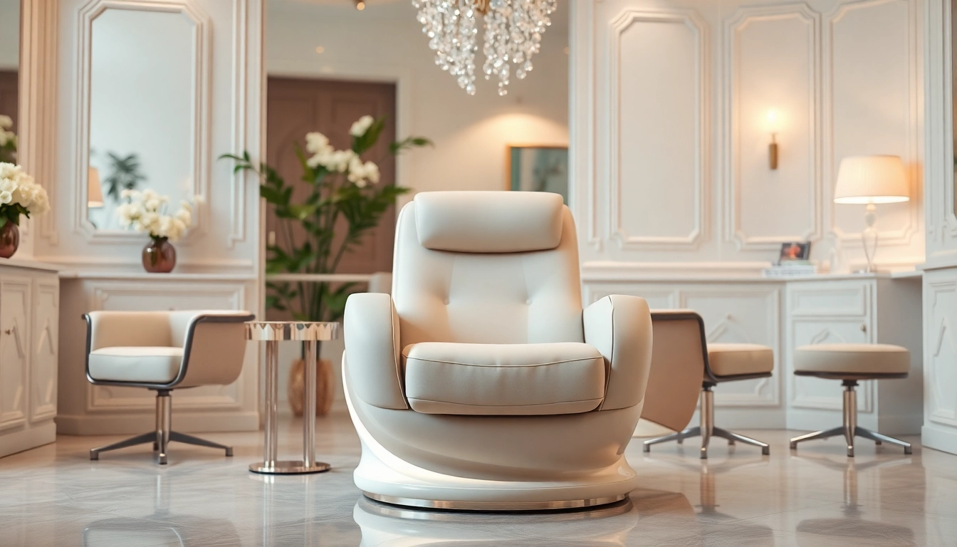 Der ergonomische kosmetik stuhl ist optimal designt und bietet hohen Komfort im Beauty-Salon.