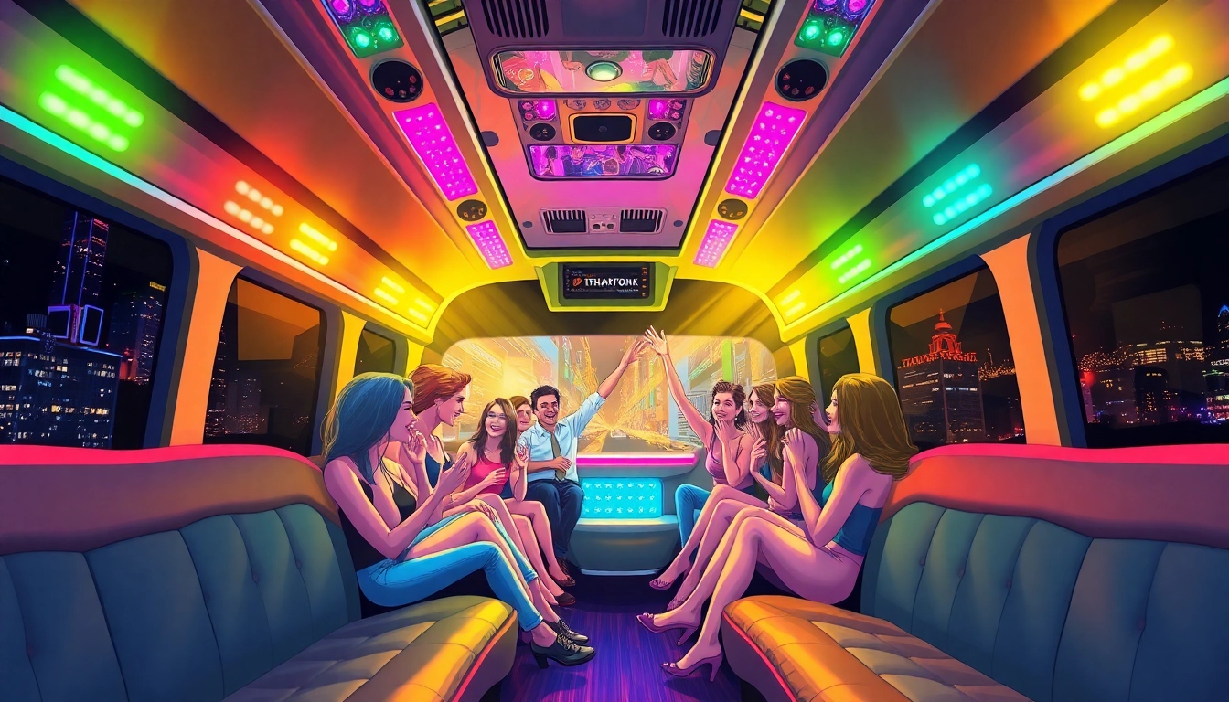Enjoy the vibrant atmosphere of an Atlanta party bus filled with lively celebrations.