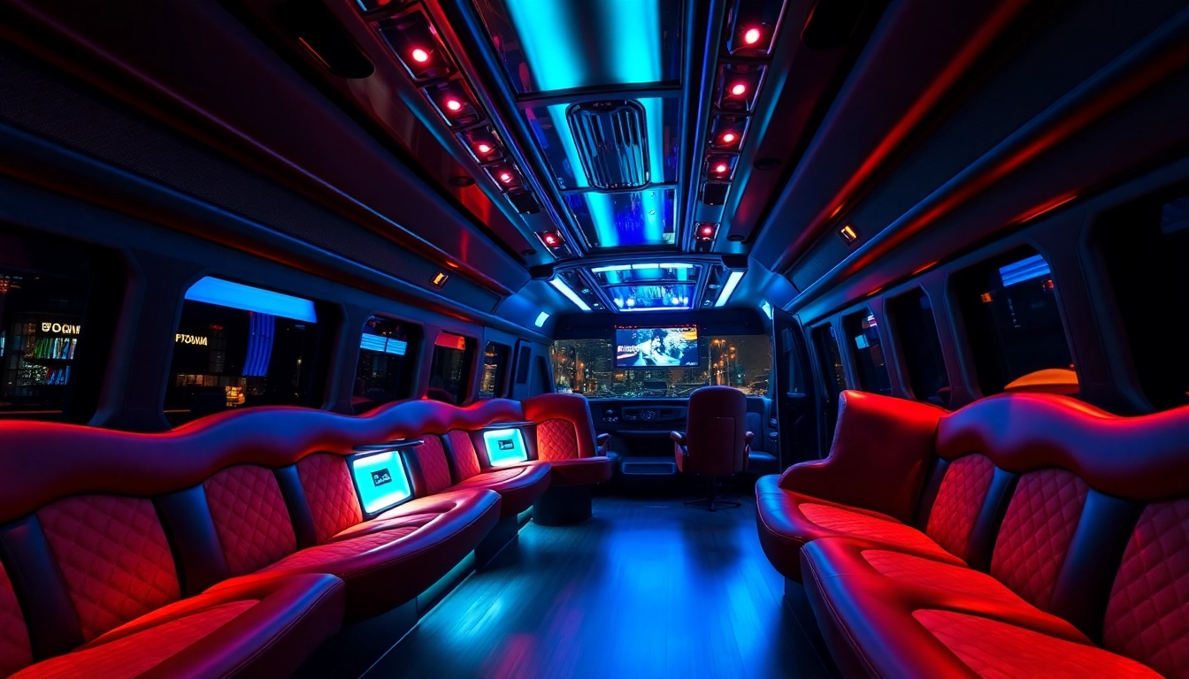 Experience an elegant Atlanta party bus featuring luxurious seating and modern amenities for group celebrations.