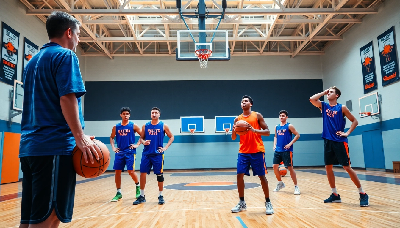 Engaging basketball training programs near me with young athletes honing their skills in a bright gym.