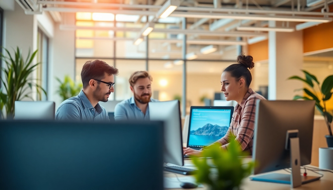 Collaborative digital workspace showcasing the 美洽官网 platform with teamwork in action.