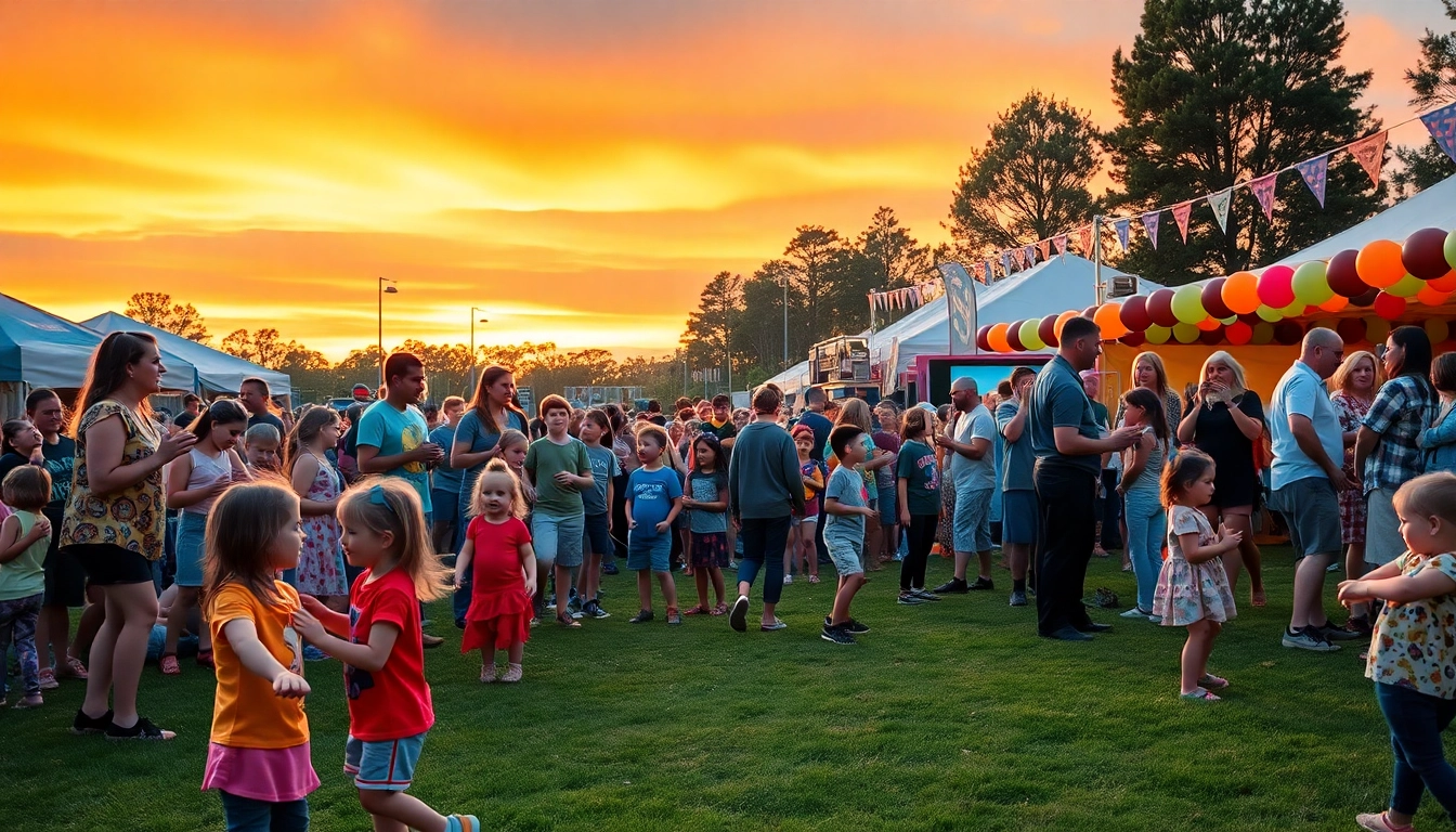 Families enjoying activities at a wildfire event perth, capturing community engagement and excitement.