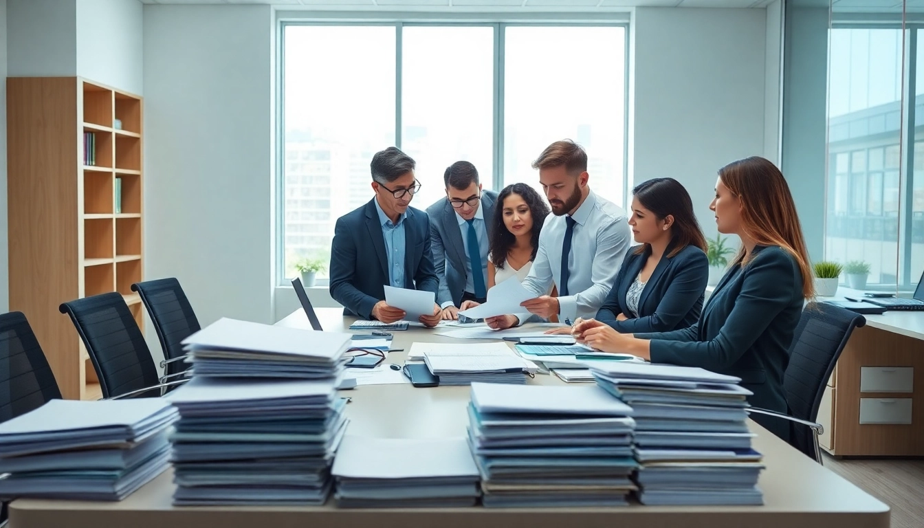 Assisting clients with QSM document clearing services in a professional office environment.