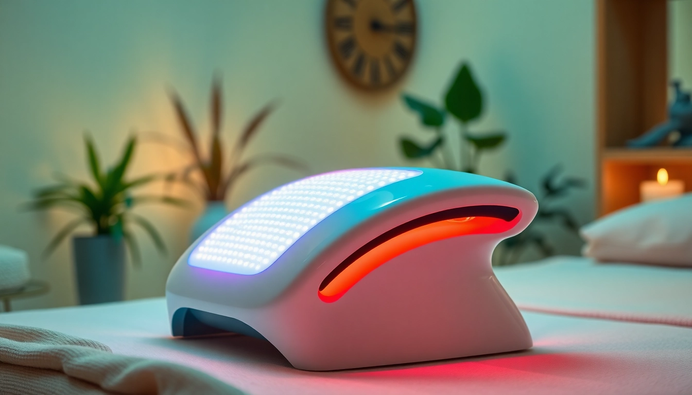 Experience the benefits of the best red light therapy forbody with this innovative device in a serene setting.