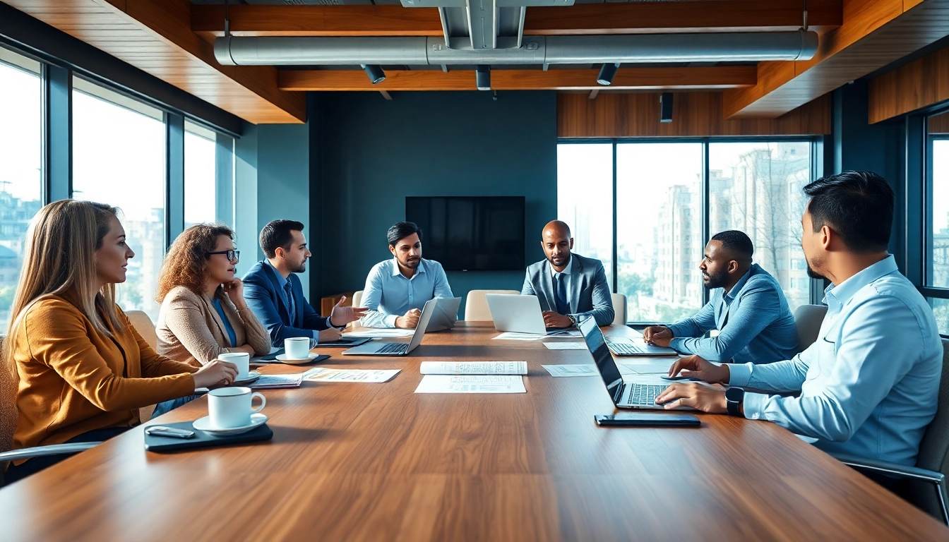 Discussing strategies for amazon business wholesale in a modern office meeting.